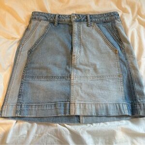 Derek Lam 10 Crosby Mixed Wash Jean miniskirt
